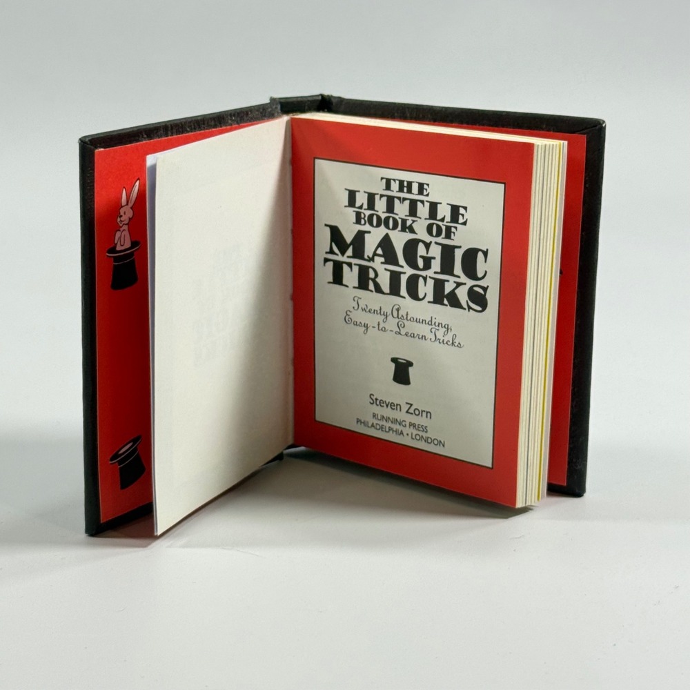 VTG Running Press Little Book of Magic Tricks Miniature 1994 Black Hardcover